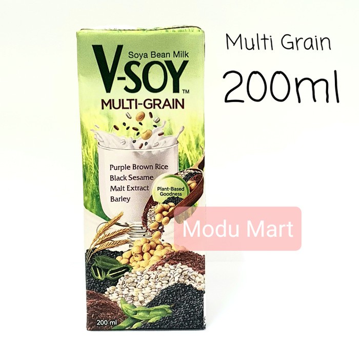 

V-SOY Multi Grain Soya Bean Milk 200ml - VSOY Susu Kacang Kedelai Aneka Biji Campuran