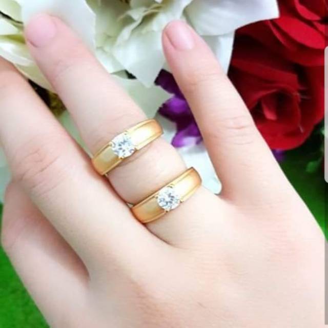 Cincin couple xuping lapis emas dapat dua 1920