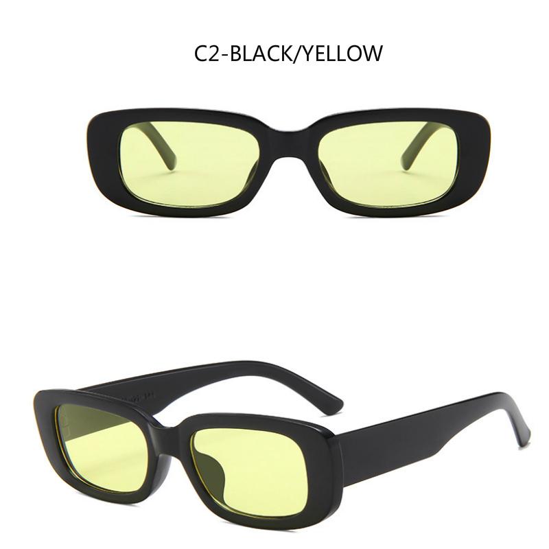 European and American fashion square small frame street shooting men's and women's sunglasses