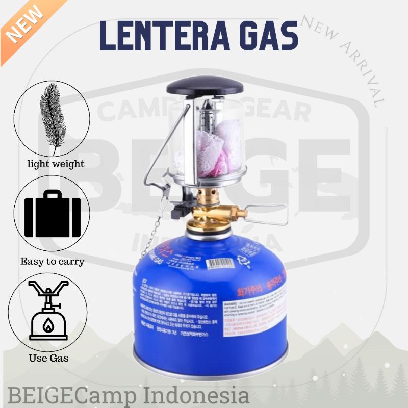 Ready Beige - Lentera Gas Outdoor Lampu Camping Ultralight Petromak TQ-215 Ori