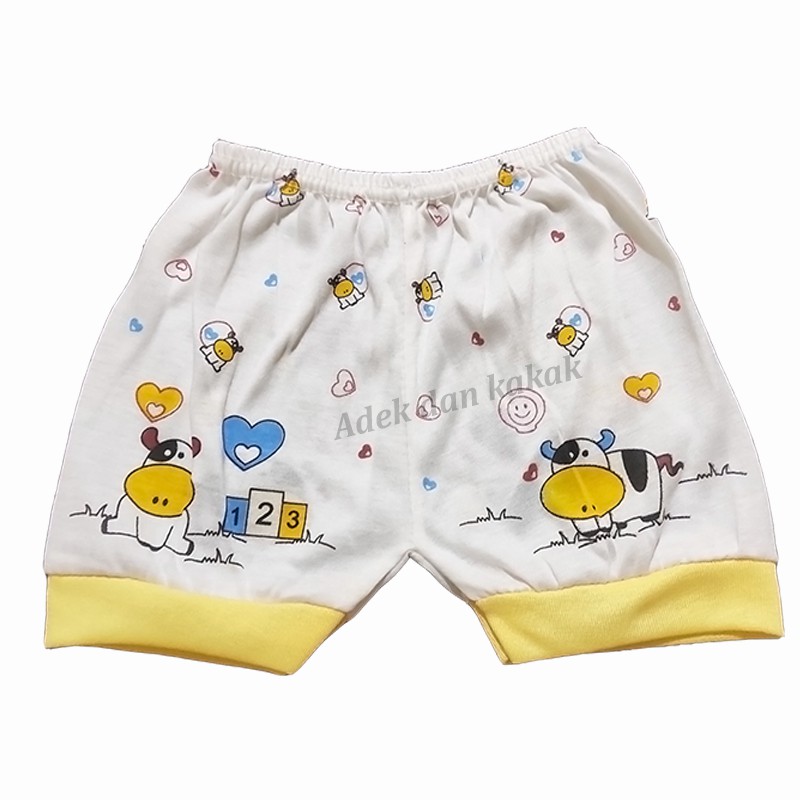 4 pcs celana pendek bayi untuk bayi 3-9 bulan