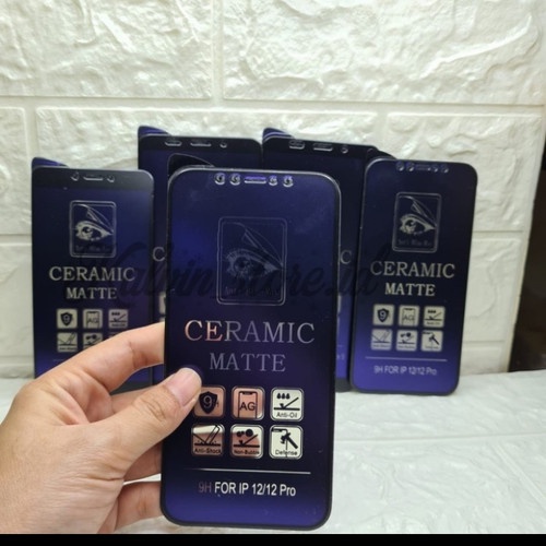 NEW IPHONE 6 6S 6G X XS XR XSMAX 11 11PRO 11PROMAX TEMPERED GLASS CERAMIC BLUE LIGHT CLEAR ANTI RADIASI BLUE RAY CERAMIC- A/B