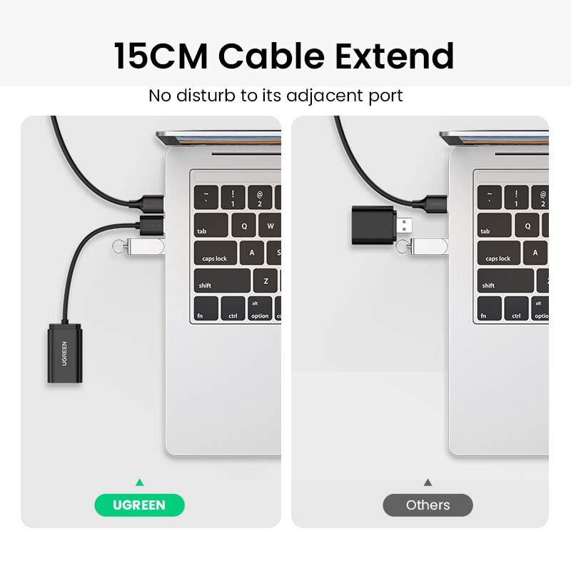 Ugreen Sound Card Eksternal USB Ke Jack Audio 3.5mm Untuk Mic / Speaker