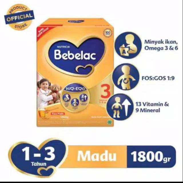 Bebelac 3 Madu Vanila 1800 Gr Shopee Indonesia