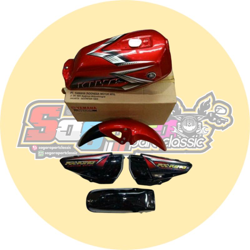 PAKET BODY FULL SET YAMAHA RX KING TAHUN 2004 WARNA MERAH