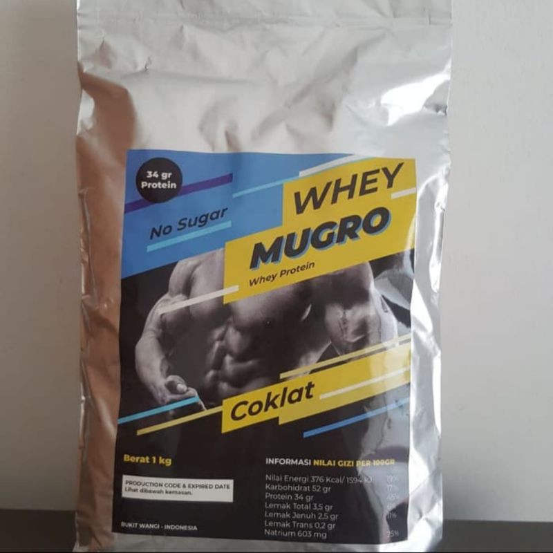 whey mugro protein 1 kg coklat