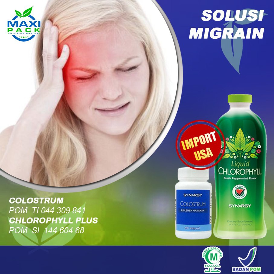 Obat Sakit Kepala Sebelah Kanan Belakang Klorofil Colostrum Maxi Pack Herbal Shopee Indonesia