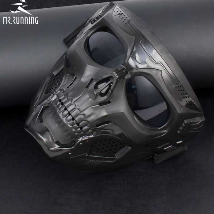 WoSporT Masker Motor Topeng Airsoft Gun Full Face Skull - MA-110