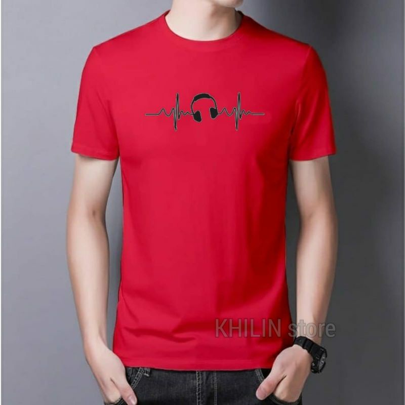 Kaos Headset Pria Cotton Baju Kaos Pria Distro Tshirt Atasan lelaki Baju Cowok Dewasa Fashion Pria Dewasa