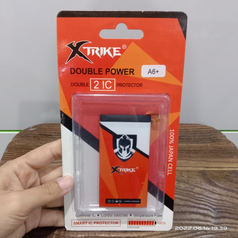 BATRE XTRIKE SAMSUNG A6+ A605 /  J800 J8 DOUBLE POWER