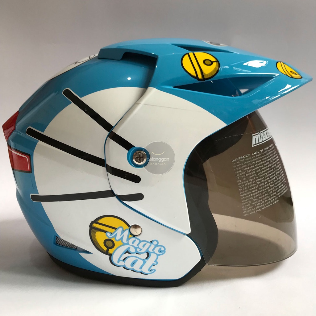 Jual Helm Half Face Murah Bagus Keren SNI Doraemon Biru Shopee Indonesia