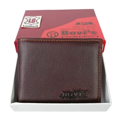 Dompet Pria Polos Kulit Asli BOVIS Import Leather Wallet