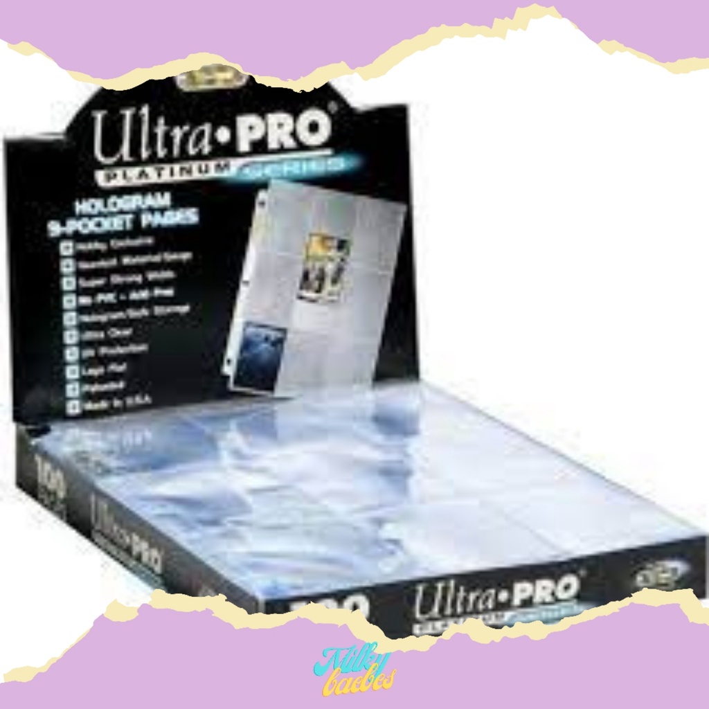 

✨[READY STOCK (baca desc box)] Ultra Pro Sleeve 9p 3 holes for binder A4 untuk kartu game kartu kpop photocard yugioh pokemon✨