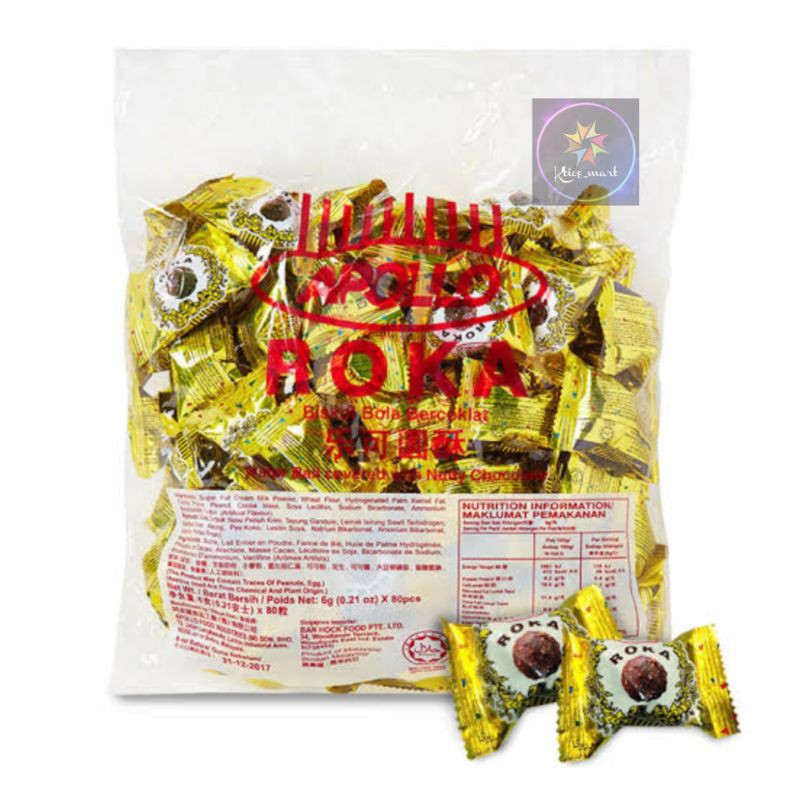 

apollo roka wafer ball 50 - 70pcs/malaysia/snack impor
