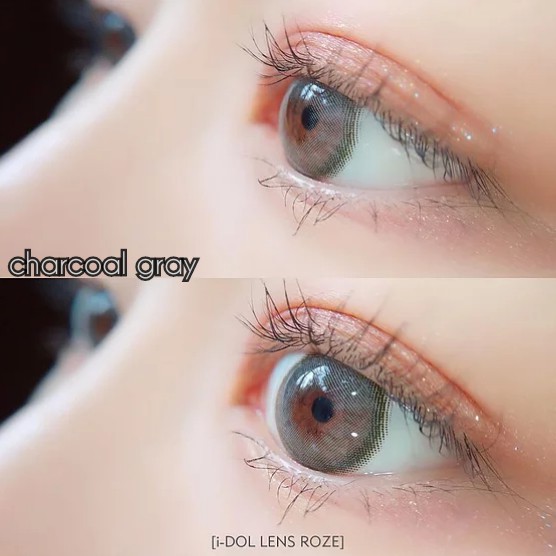 Softlens i-DoL Canna Roze Charcoal Gray (Abu-abu Gelap) - Princess Idol