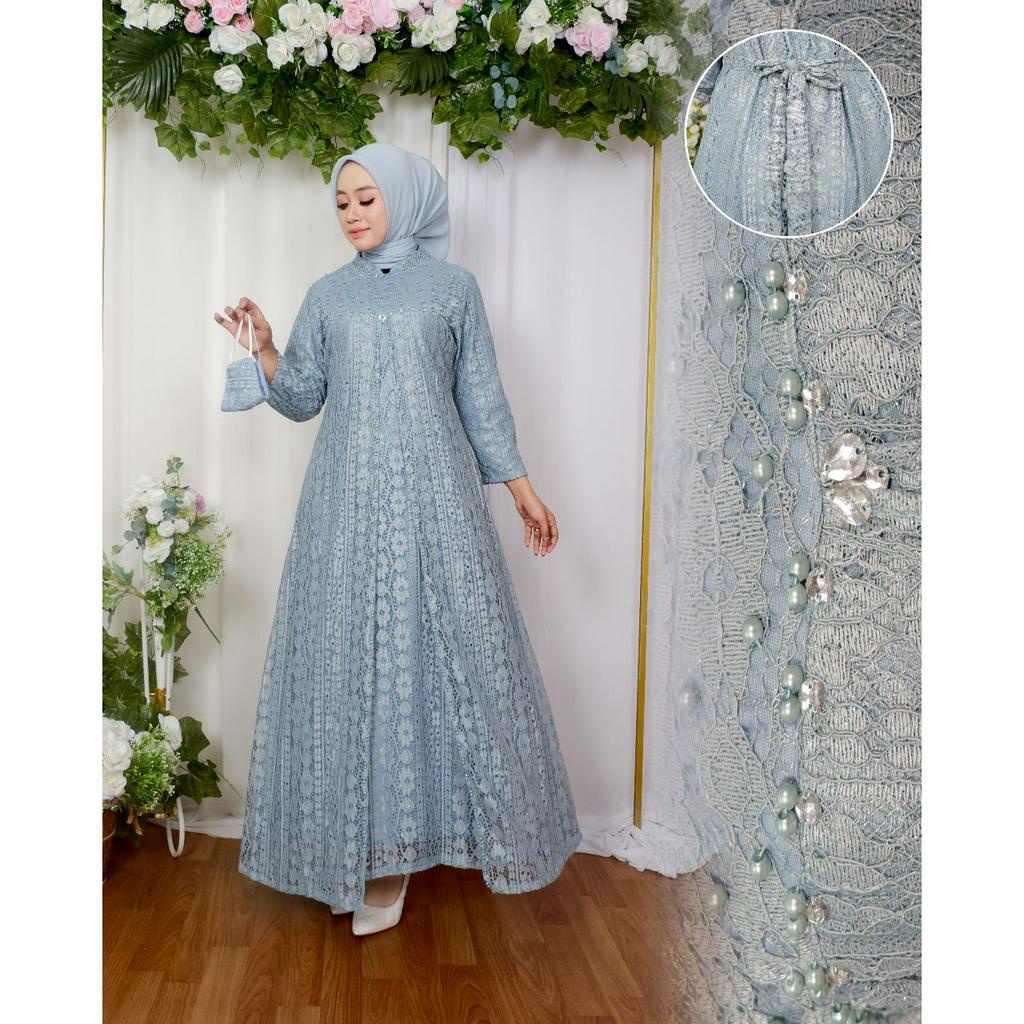 Gamis modern hijab Gamis pesta pernikahan Gamis outher pesta pernikahan Size M L XL XXL