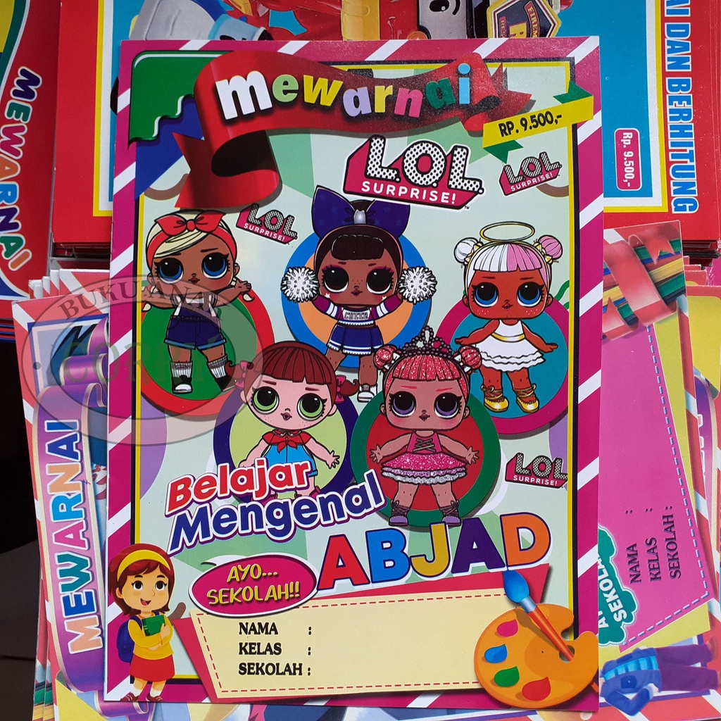 Buku Mewarnai Anak Belajar Mengenal Huruf ABJAD Edukasi