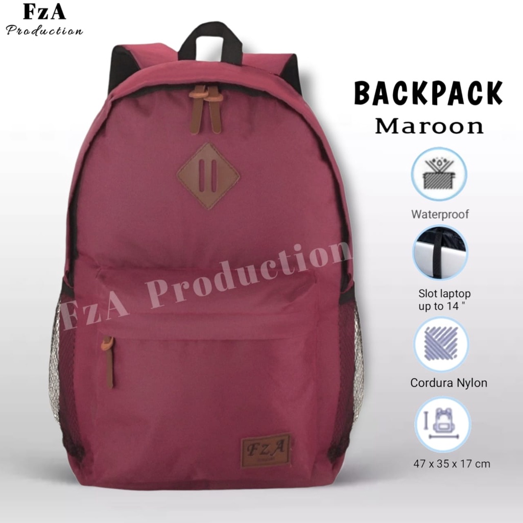 FzA Official - Tas Ransel Punggung Distro Casual Pria Wanita / Tas Ransel Laptop Backpack Original - MRQT