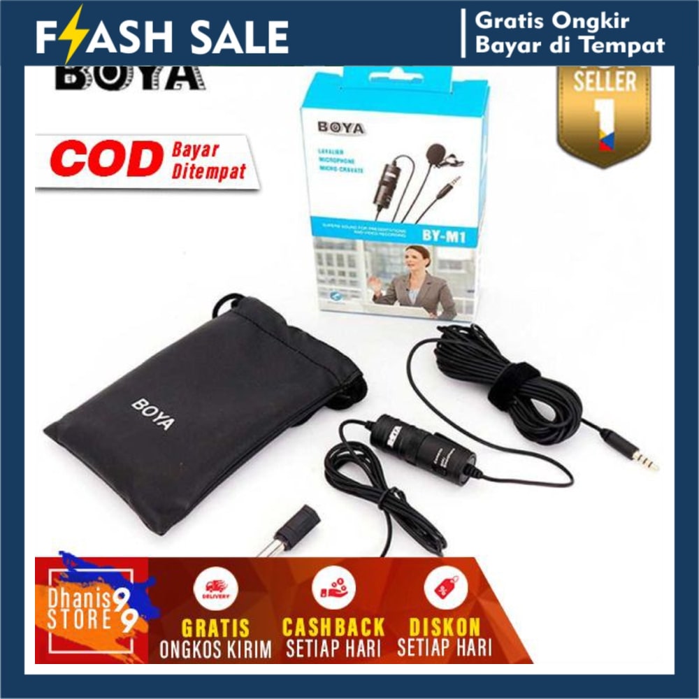 Mic Klip Mini Clip On Boya Omni directional Microphone for Smartphone DSLR Mikrofon Kecil Murah COD