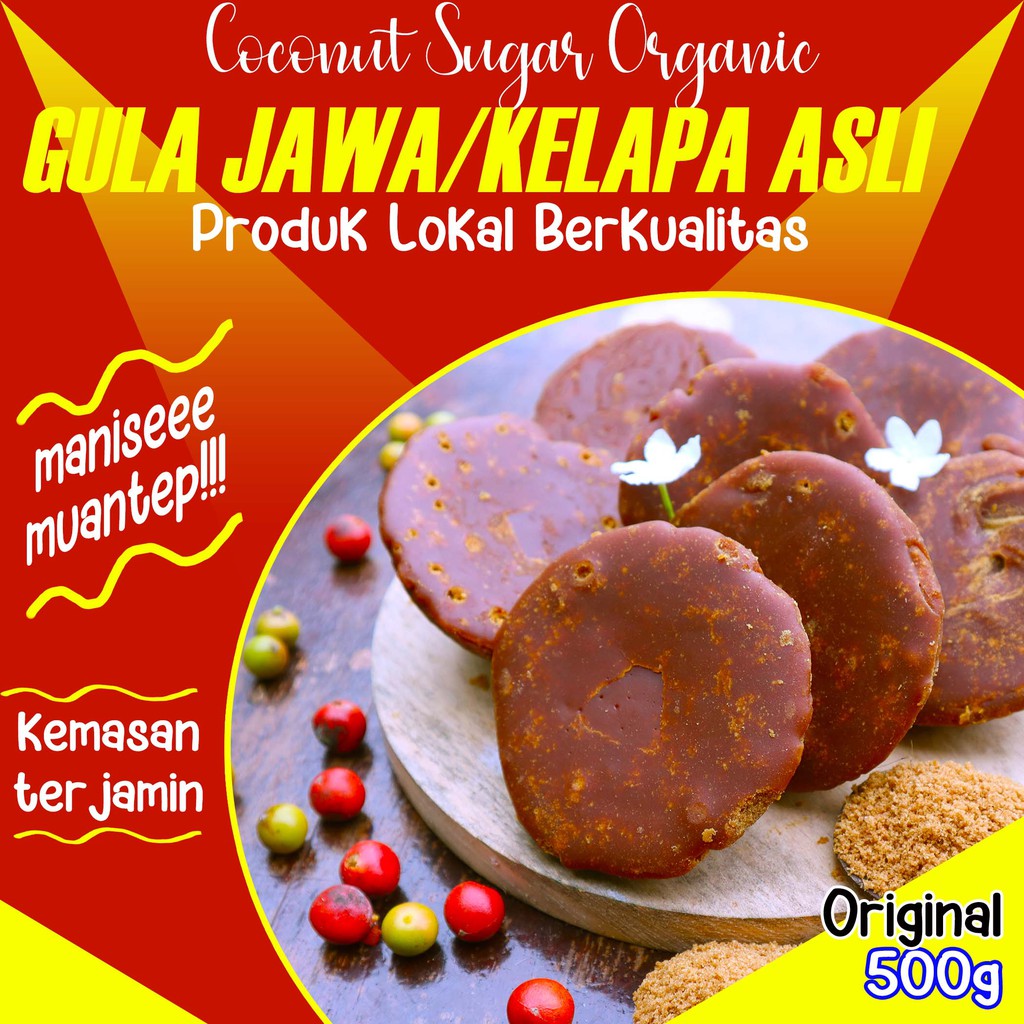 

500 gr GULA JAWA/KELAPA/MERAH ASLI