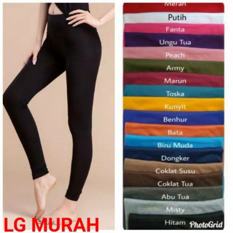 Legging Panjang Spandek Premium Standar dan Jumbo /Legging Bahan Kaos/ Legging Wanita Dewasa