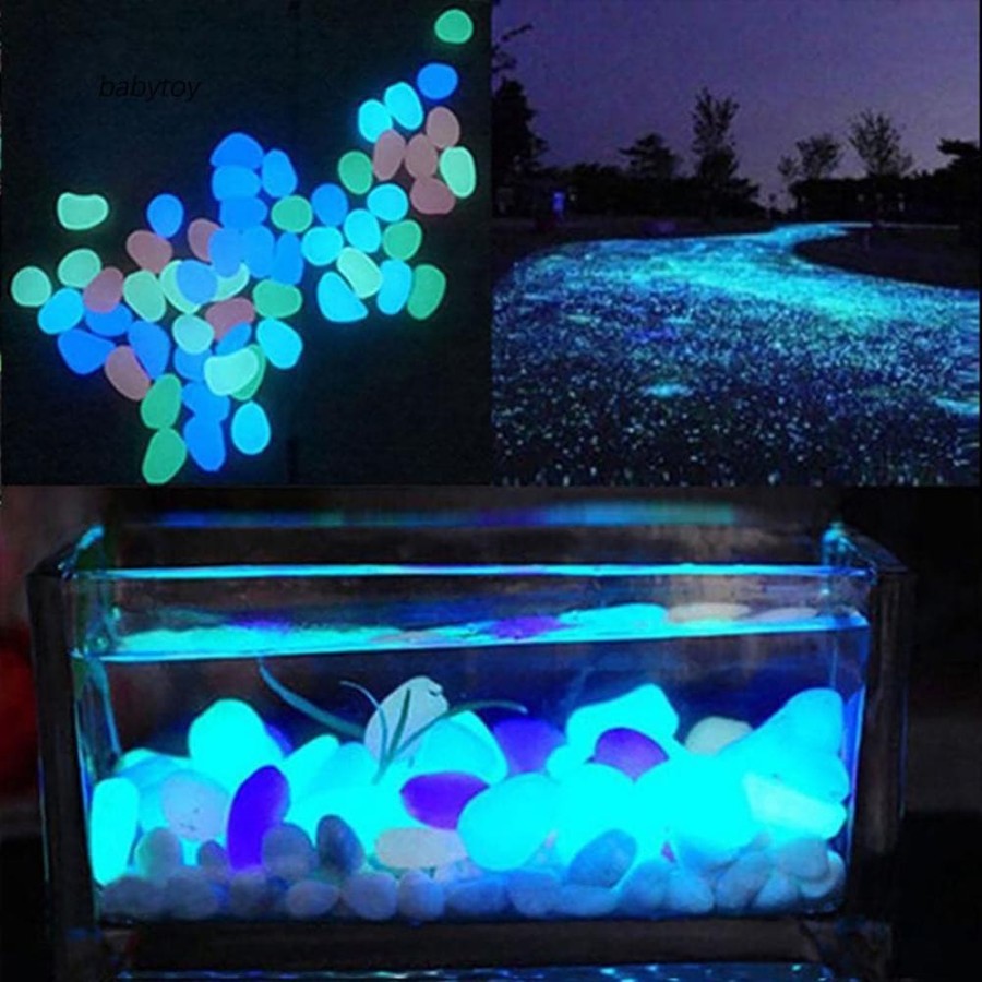 Batu Hias Glow In the dark dekorasi aquarium aquascape atau hiasan taman / pcs