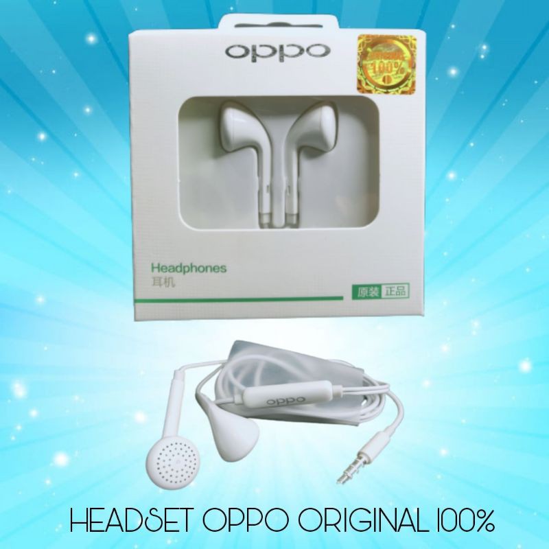 Headset Oppo Original 100% Support Semua handphone Jack 3.5mm mh113