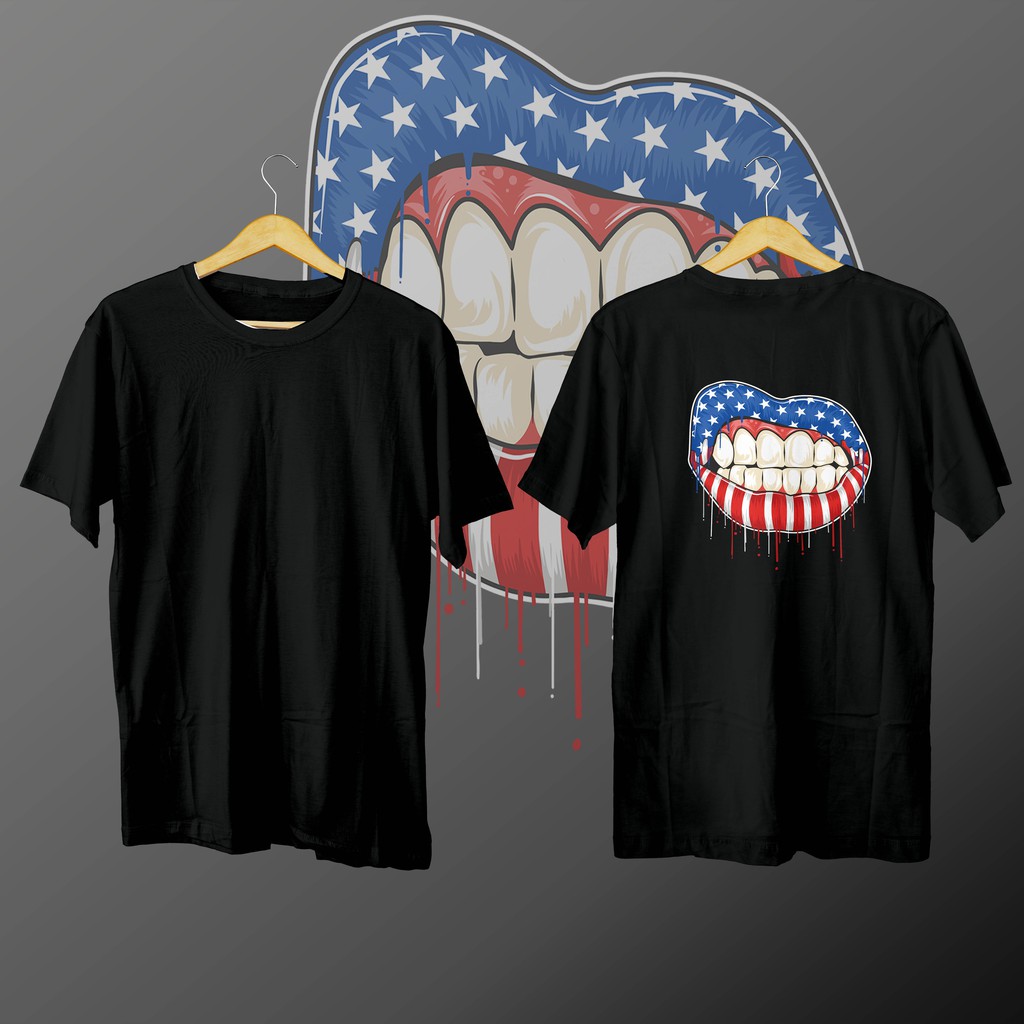 KAOS DISTRO DIGITAL PRINT MOUTH (gambar belakang)