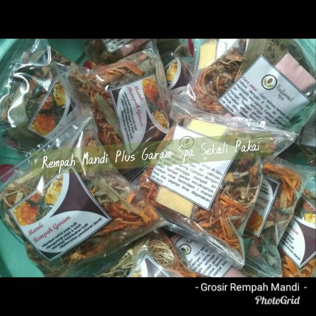 ( 1 Kilo - 1x Pakai ) Rempah Mandi Plus Garam Spa