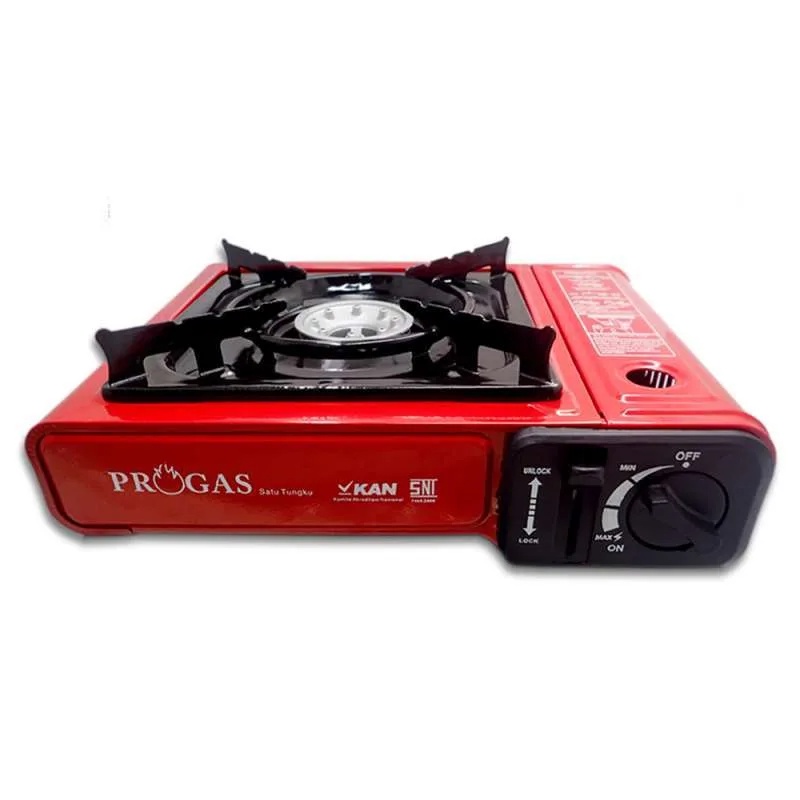 Kompor Portable 2 in 1 Progass Camping Outdoor Bisa Gas Butane / LPG SNI