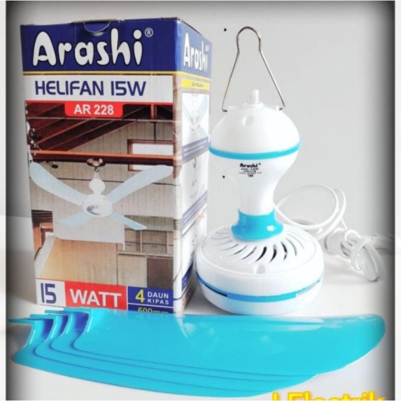 KIPAS ANGIN GANTUNG 15 WATT 4 BALING BALING
