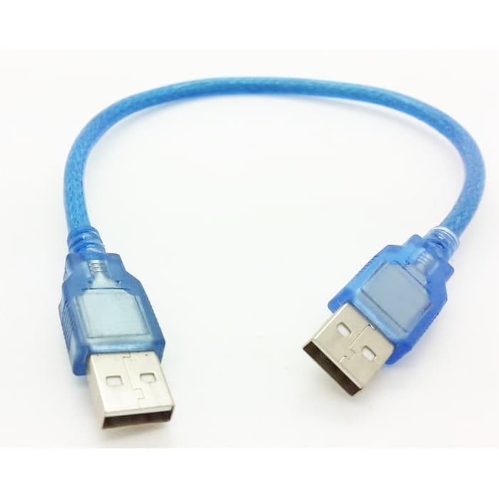 Cable Usb-A 2.0 male-male nyk 50cm 480Mbps data sync power transparent - Kabel usb2.0 m-m 0.5m