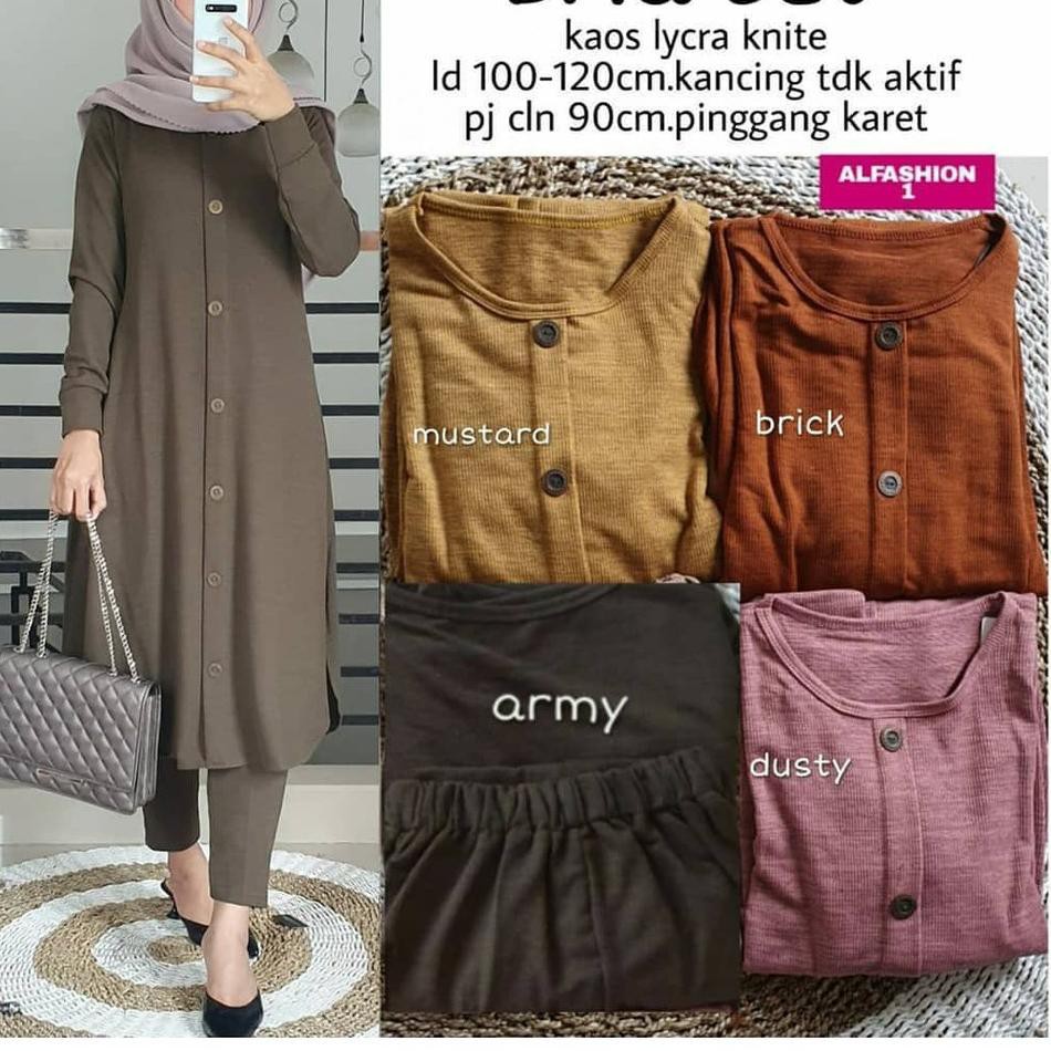 Topϟsale Setelan Celana Jumbo Terbaru Bria Set by ALfashion Baju Ori Solo