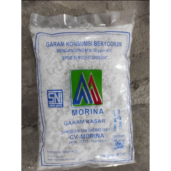 

Garam morina 500 gram kasar isi 20 per pack