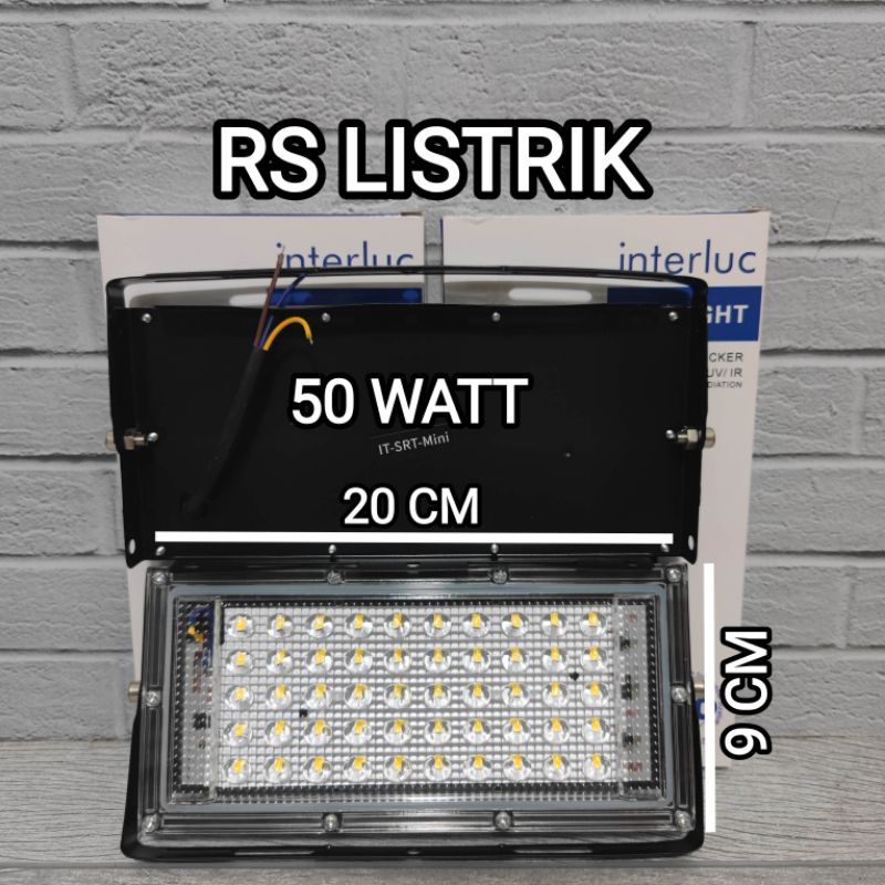 INTERLUC LAMPU SOROT SRT MINI LED 50W 50 WATT KECIL BAGUS