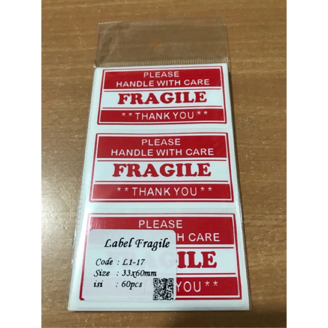 

(60 sticker) #L17 Sticker / Stiker Pecah Belah / Label Fragile