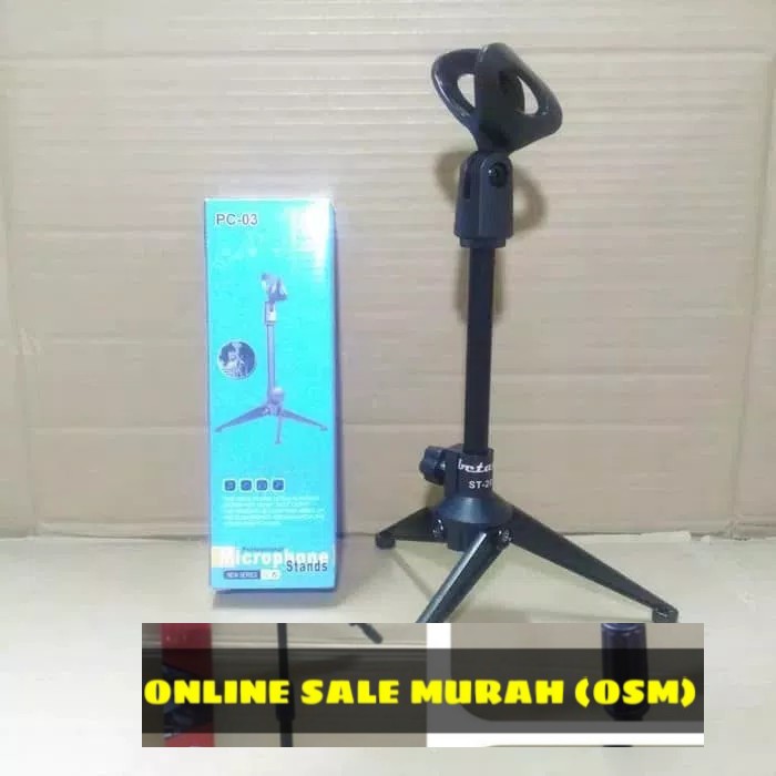 G45 Original stand mic karaoke holder mik kaki tiga TABLE tempat MICROPHONE gantungan mikrophone studio sound audio peganganTRIPOT asli  tinggi 28 cm kedudukan tripot design elegan Terbuat dari bahan PVC dan abs melayani GROSIR DAN ECERAN ke seluruh indon