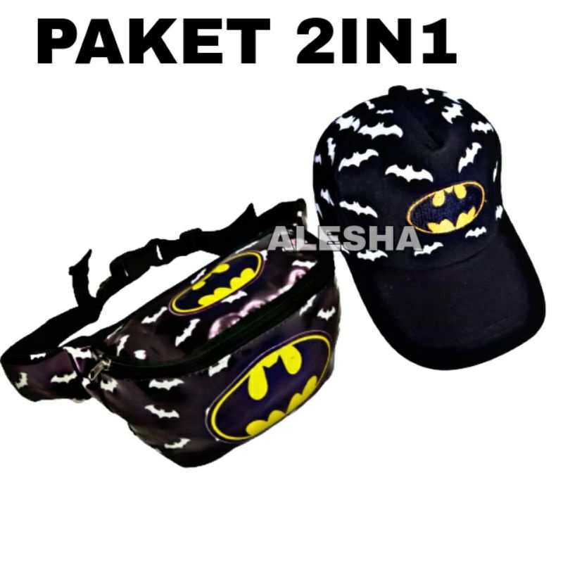 SPECIAL BATMAN Westbeg Kanvas anak 2in1 Tas SLempang anak laki laki