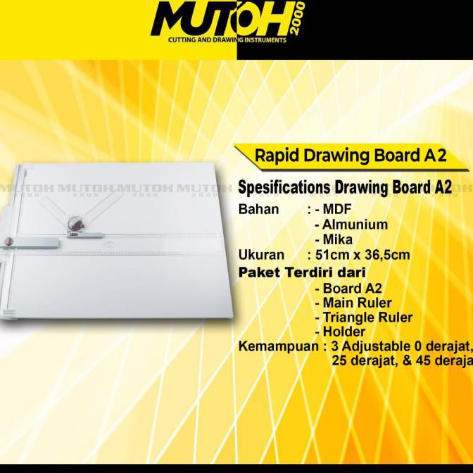 

READY BAYAR DITEMPAT Meja Gambar A2, Drawing Board A2 Free Rotring mechanical pencil TERMURAH Kode