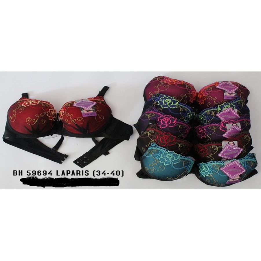 Berandafashion push up Bra BH Jumbo Laparis Seksi Brukat Benang Emas 59694