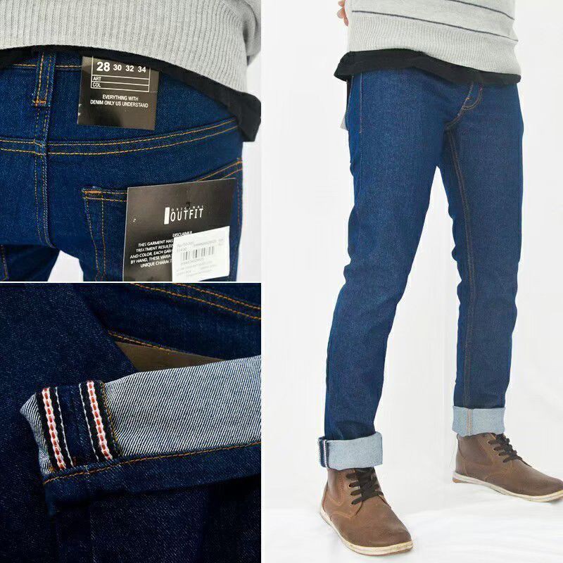 CELANA JEANS PRIA SELVEDGE ACCENT THE ORIGINAL OUTFIT TERBARU