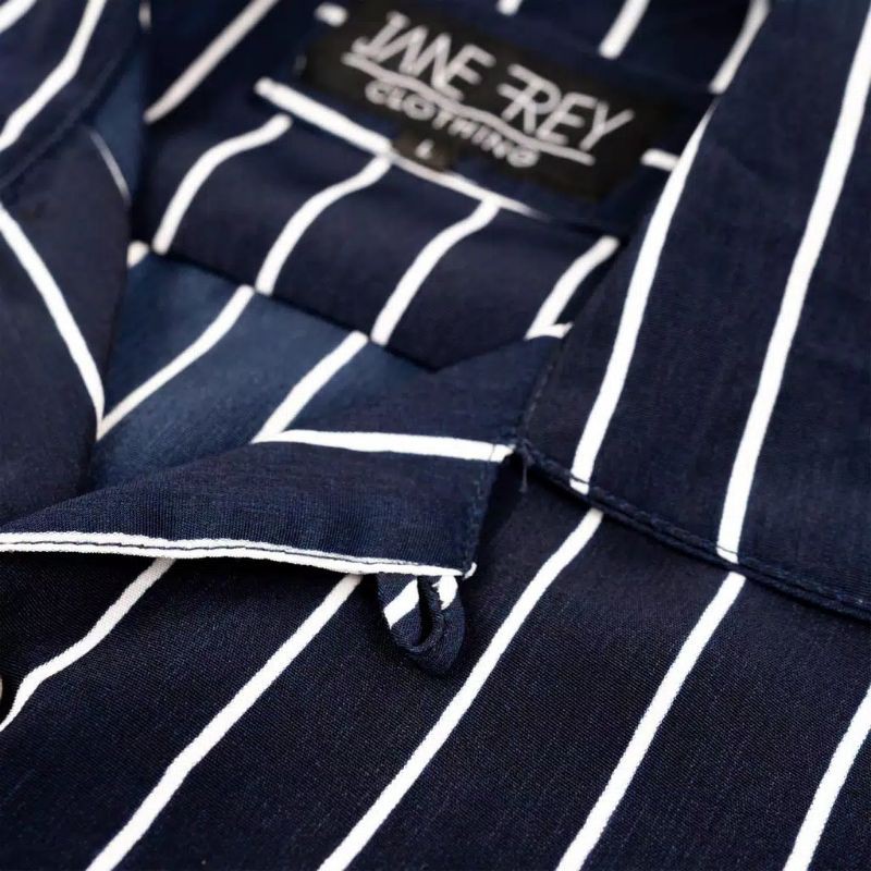 KEMEJA SALUR PRIA STRIPE LENGAN PENDEK COWOK 4559-5