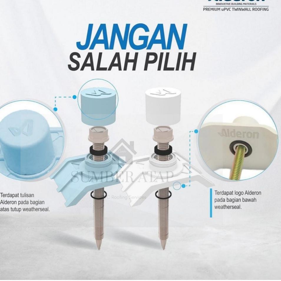 ➫ Atap PVC Alderon RS gelombang BULAT dan KOTAK ۩