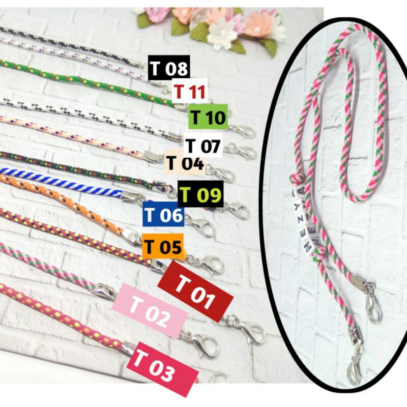 strap masker/  kalung masker tali pengait mutiara