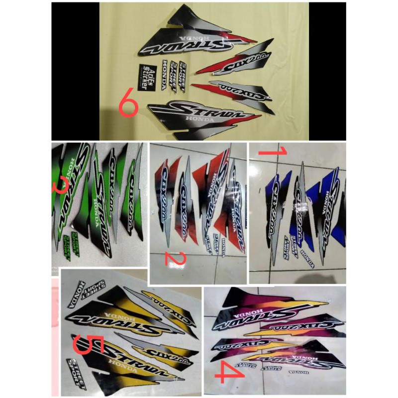 Sticker striping  stiker honda Tiger lama model strada cbx200 strada tilas tilam
