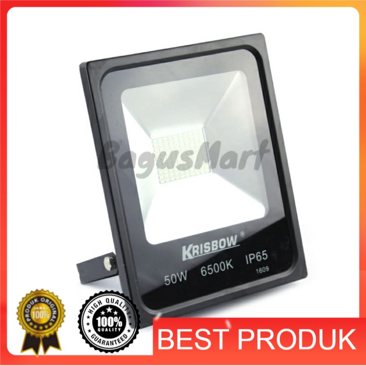 Krisbow Lampu Sorot Led Outdoor 50watt 6500k - Cool Daylight(putih)/lampu outdoor/lampu taman/lampu 