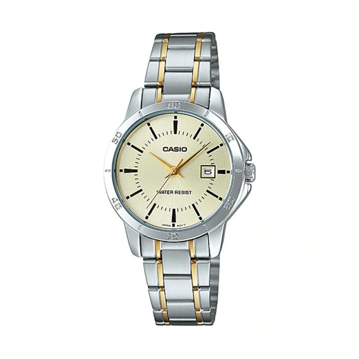 [COD] Jam Tangan Wanita Casio Analog Strap Rantai LTP-V004SG-9A Original KEREN KOTAK KADO TERBARU