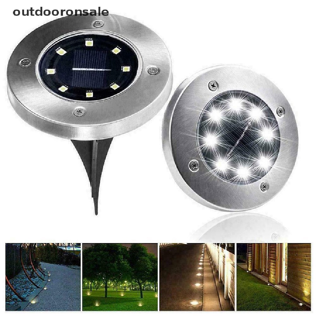 4/8/12 LED Solar Power Decking Lights Ground Floor Outdoor Garden Lawn Path Lamp 