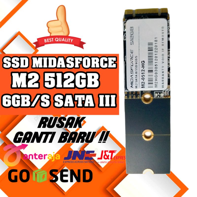 M2 SATA 512GB MIDASFORCE M.2 SATA 2240 2260 2280