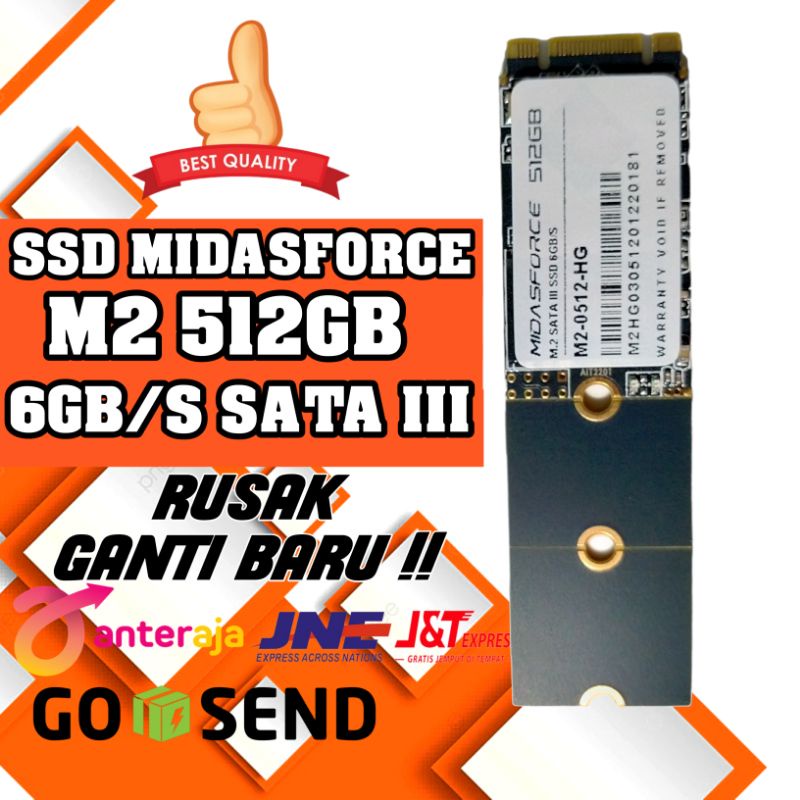 M2 SATA 512GB MIDASFORCE M.2 SATA 2240 2260 2280